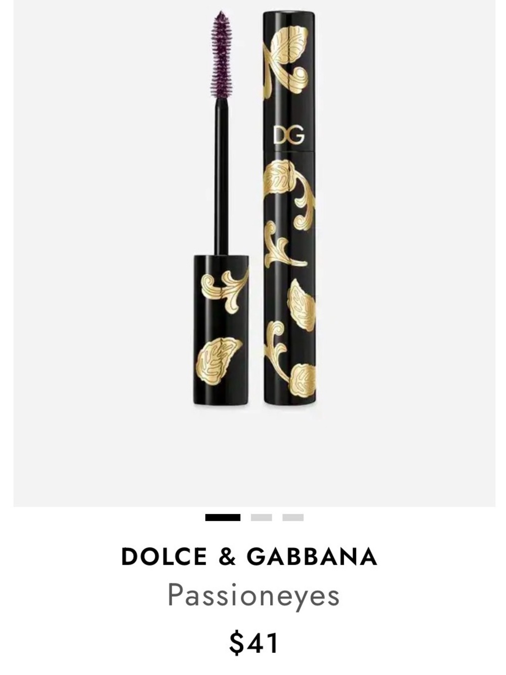 Dolce & Gabbana Passioneyes Mascara - Nero Sicilia NEW